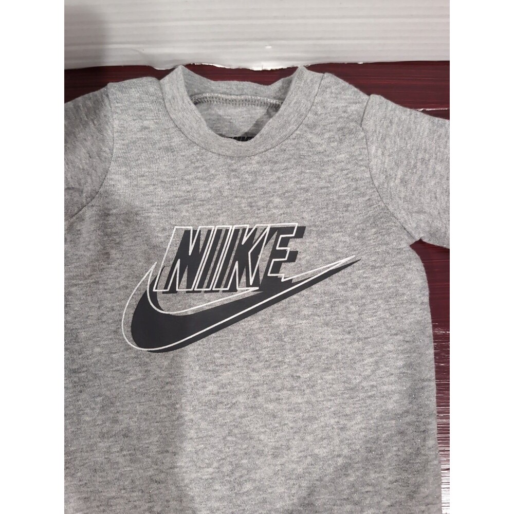 NIKE BABY ONE PIECE bodysuit GRAY Double color SWOOSH SIZE 3M NEW